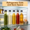 21 Pack 8.5oz Hot Sauce Bottles, Square Glass Bottles with