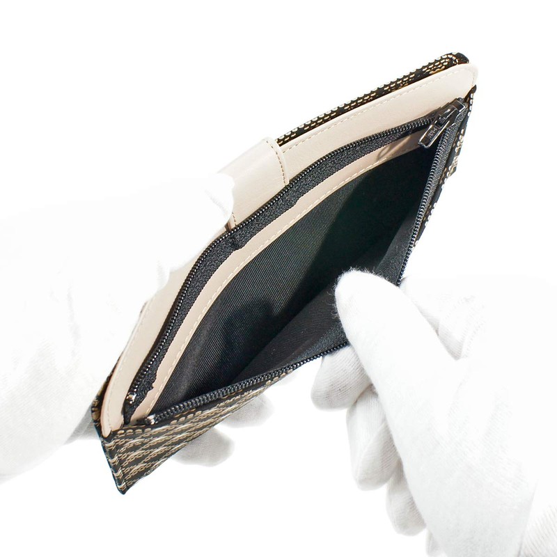 Inden 2809-11 Long Wallet, Thin, Deer Leather, Mountain Fuji Pattern,