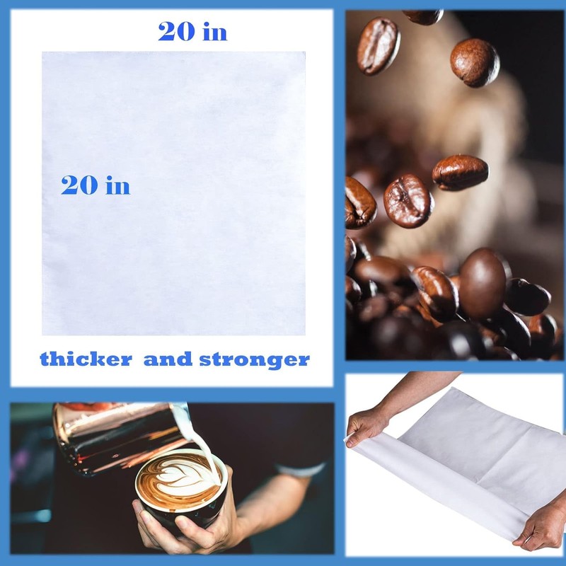 100 Pack Cold Brew Coffee Filters, 20" X 20" Commercial