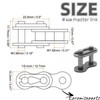 428 Chain Master Link Roller Chain Connecting Links for Bike