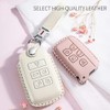 ontto Leather Car Key Fob Cover Keyring for Land Rover