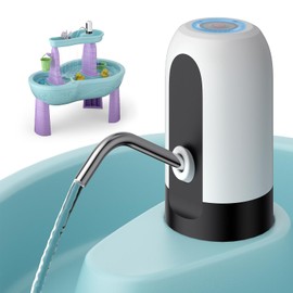 Continuous Pump for Water Table, Flycoco Water Table Pump Rechargeable Water Pump 3 Hours of Non-Stop Work, Battery Powered Water Outdoor Pump for Water Table Accessories for Kids Water Table