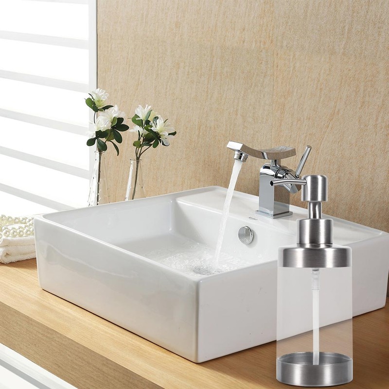 1PC 350ml Soap Dispenser Countertop Pump Lotion Bottle 304 Stainless