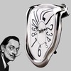 Lafocuse Silent Salvador Dali Clock Silver, Melted Clock Without Ticking