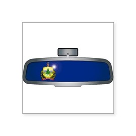 CafePress Driving Through Vermont Sticker Square Bumper Sticker Car Decal