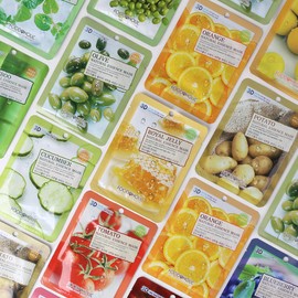 Food Aholic (100 Sheets) Food A Holic 3D Natural Essence Mask Pack - Choose 1 / (100매)푸드어홀릭3D 내추럴에센스 마스크팩 택1