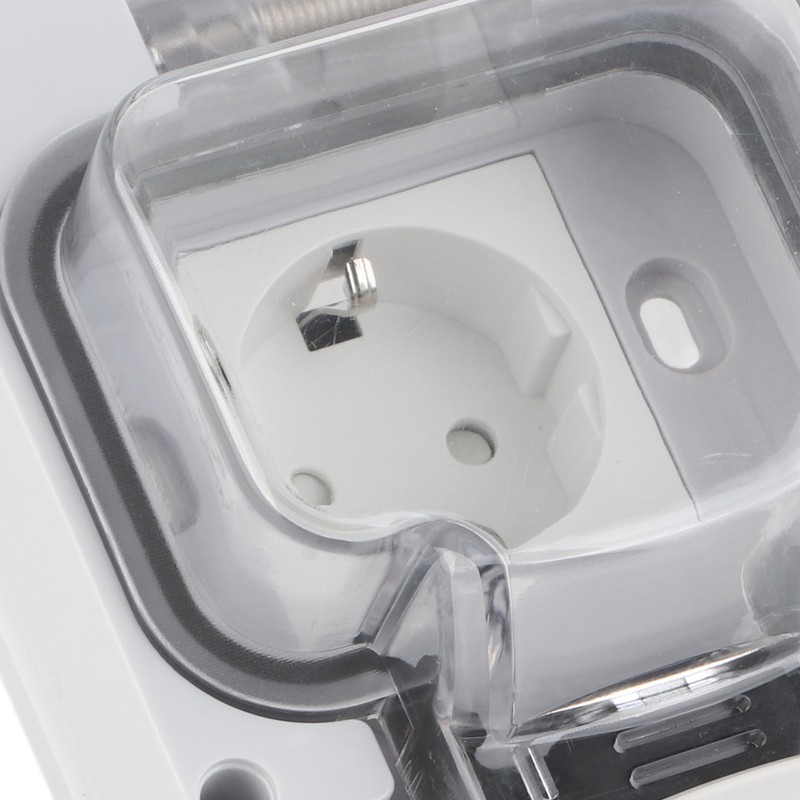 Outdoor Socket IP66 Weatherproof German Outdoors Outlet for Gardens Workshops