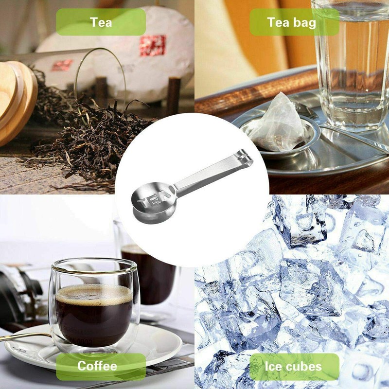 Tea Bag Tongs Teabag Squeezer Strainer ICE Cube Mini Tongs