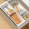 EooUooIP Sliding Drawer Tray with Adjustable Dividers, Expandable Kitchen Storage