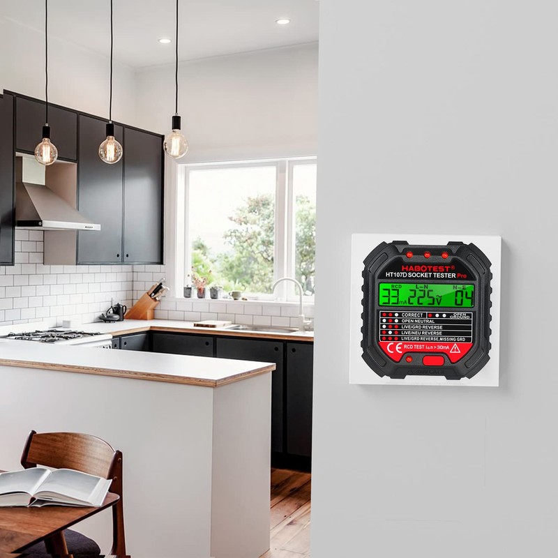 KKnoon Socket Tester with Voltage Display 90-250 V Socket Tester