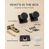 Haidms Matte Black Door Knobs Interior Privacy, Heavy Duty Square