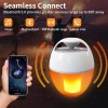 KingSom Floating Bluetooth Pool Speakers with Flame Lights,360° Surround Stereo
