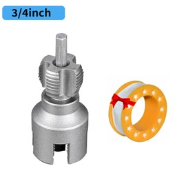 Integrated Internal & External Pipe Threading Tool PVC Pipe Threader Set Pipe Thread Cutting Tool 3/4" NPT Water Pipe Internal and External Integrated Threader Kit (3/4")