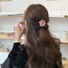 Erimberate Retro Camellia Ribbon Bow Hair Clips Velvet Bow Hair