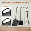 HECASA Firewood Rack with Fireplace Tools Set Indoor Fireplace Wood