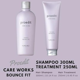 Lebel Proedit Care Works Champú para El Cabello 300Ml y Tratamiento Capilar 250Ml Set - Bounce Fit
