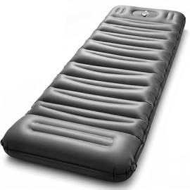 Sleeping Pad for Camping, 5" Extra-Thick Camping Sleeping Pad with Pillows & Built-in Foot Pump, Ultralight Inflating Air Mattress Mat for Tent Hiking