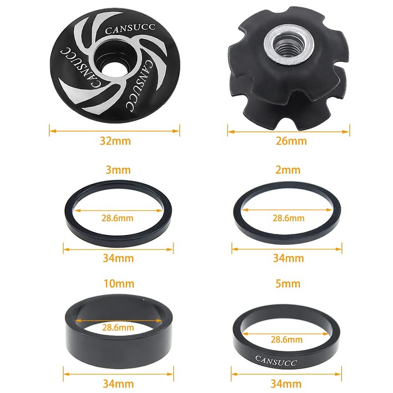 SeonFook Bicycle Headset Stem Spacer Aluminum Alloy 28.6mm Fork Stand