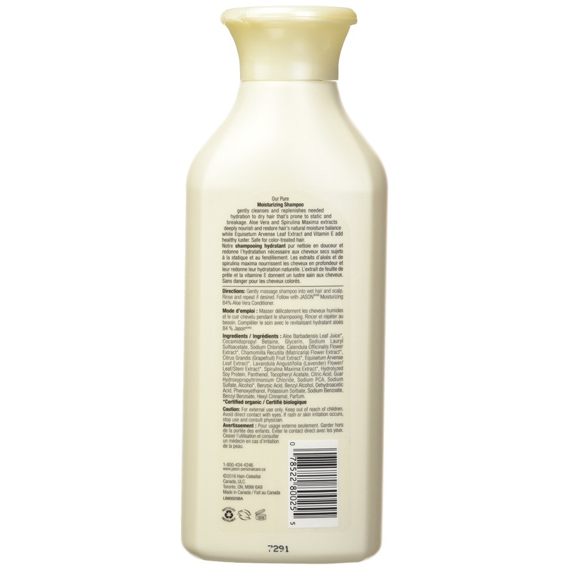 Jason Moisturizing 84% Aloe Vera Shampoo, 473ml