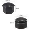 20 Pcs 17mm Wheel Nut Covers - Black 17mm Wheel