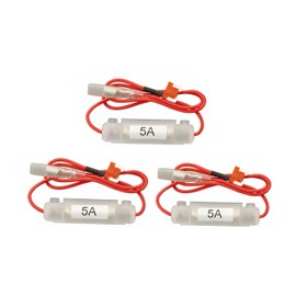 E&K726 Low Profile Fuse Power Supply 3 Pcs DC 12V 60W DC 24V 120W 10A Fuse Replacement Power Removal