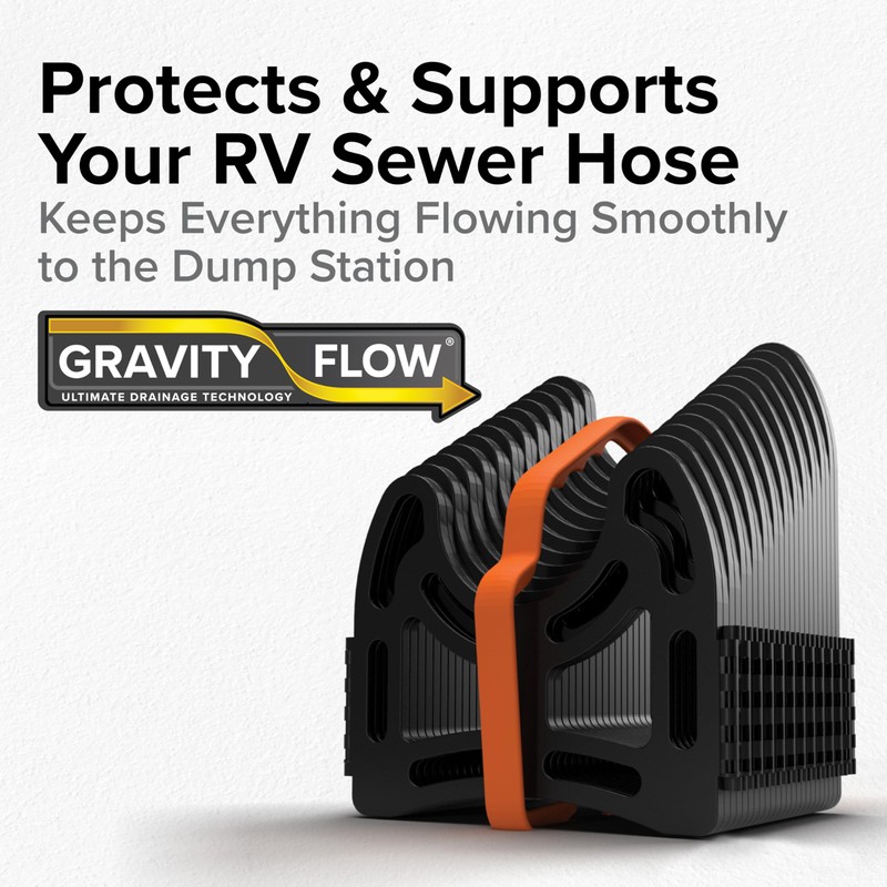Camco Sidewinder 15-Ft RV Sewer Hose Support - Features Flexible