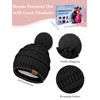 URATOT Women Winter Beanie Hat Scarf Gloves 3 in 1