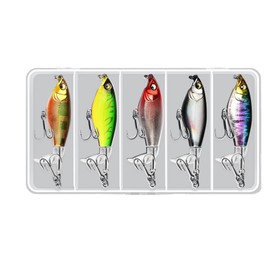 Bait Tail Spinner Fishing Lures Kit - Artificial Metal Jig with Sound Beads,Compact Fishing Jig Bait for Freshwater Saltwater Bass Walleye Trout