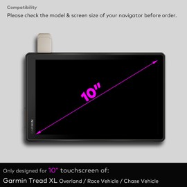 Tempered Glass Screen Protector for Garmin Tread XL Overland, Baja Chase, Baja Race Edition All-terrain GPS Navigator 10 Inch Touchscreen (HD Clear)