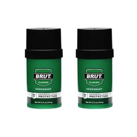 Brut Deodorant 2.25 Ounce Round Solid Classic (66ml) (2 Pack)