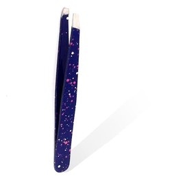 Precise Canada Blue & White Slant Tweezers | Professional Stainless Steel Slant Tip Tweezer - The Best Precision Eyebrow Tweezers For Your Daily Beauty Routine!
