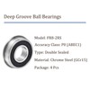 Kozelo 4pcs FR8-2RS Flanged Ball Bearing - (1/2 x 1-1/8