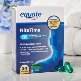 Equate NiteTime Cold & Flu Multi-Symptom Relief, 24 Count