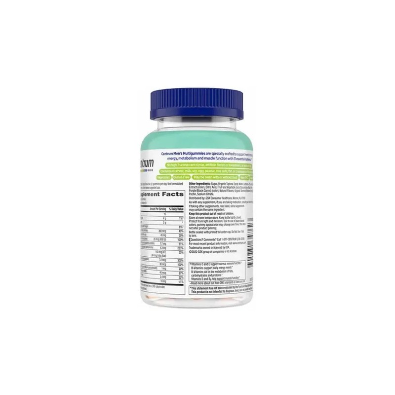 Multivitaminico Centrum Men Hombre Sabor Tropical 100 Gomas