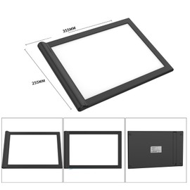 Light Box for Tracing A4,2-in-1 Power Supply(USB/Type-C &3AA Battery) Drawing Pad Dimmable Brightness Indoor or Outdoor for Artists,Drawing,Sketching,Animation and X-ray Viewing (Black)