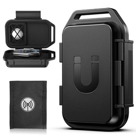 PakWizz Magnetic Key Box, Magnetic Key Holder Under Car, Hide a Key Magnetic Car, Waterproof & Dustproof Magnetic Key Hider Outdoor, Magnet Storage Box