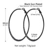 PROSTEEL Women's Flat Hoop Earrings 30 mm/40 mm/60 mm/80 mm
