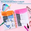 Lychico Plastic Wallets A4 Punched Pockets (12 Pack), 11 Holes