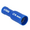 Pack of 100 Kalitec RHVB5 Round Receptacles Blue 1.5 mm