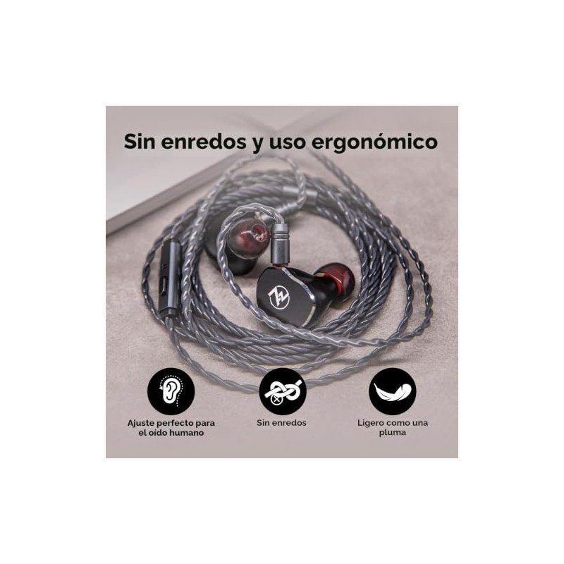 Linsoul Tripowin Grace - Cable desmontable chapado en plata de