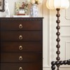 RZDEAL 8 Pack Solid Brass Cabinet Pulls Ring Drawer Pulls,
