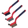 Multi-Surface Heavy Duty Wire Brush Set 3pc Steel, Brass &