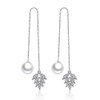 uPrimor 2-in-1 Multiple Style Platinum Plated Thread String Dangle Earrings