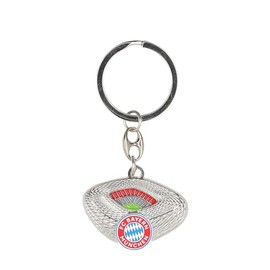 FC Bayern München Arena Keyring Silver, Silver, red.