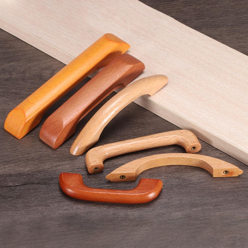 sourcing map 6Pcs Wood Drawer Pulls Handles, 64mm/2.5" Hole Spacing