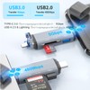6 in 1 SD Card Reader, 3 Male USB A/USB
