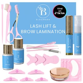 Lash Lift Kit + Brow Lamination Kit + 2-in-1 Solution + At Home Brow Lamination Kit + Lash Lift + DIY Perm Kit for Eyelashes and Brows + Lasts 6-8 Weeks + 15 Applications