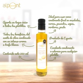 Alpont Gourmet Aceite de Oliva Virgen Extra y Trufa Blanca 250 ml.