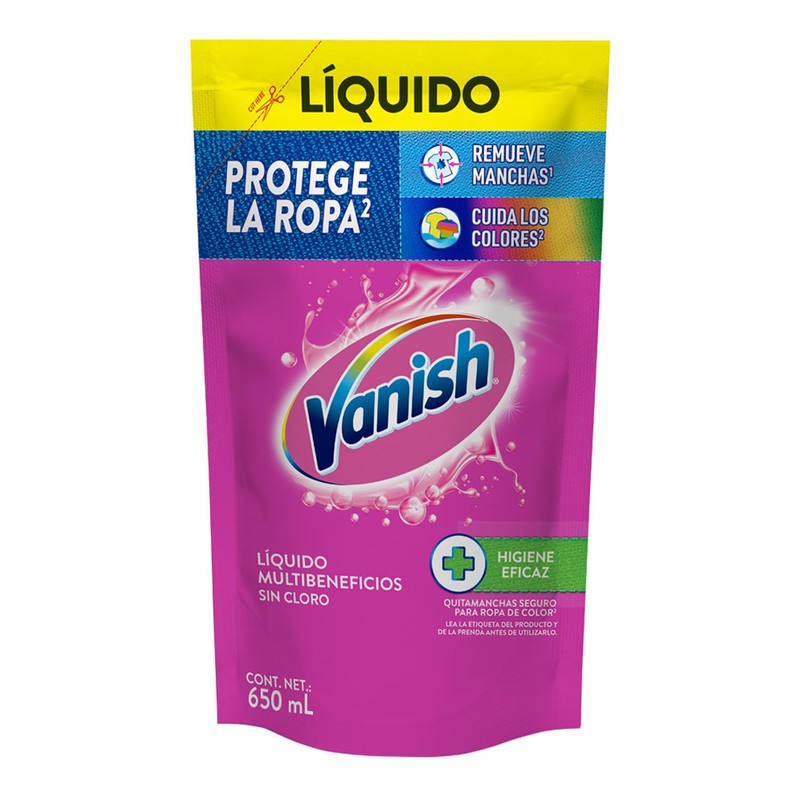 Vanish Quitamanchas Líquido Rosa, 650ml