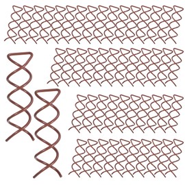 Wanmu 50 Pcs Spiral Hair Pins, Chip-Resistant Twist Spiral Bobby Pins, Non-Scratch Hair Bun Maker Spin Pin for Kids Girls Women Effortless Bun Hairstyles (Brown)